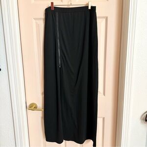 Black zippered maxi skirt